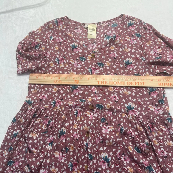 HAYDEN Girls Mauve Floral Print Babydoll Dress XL NWT - Picture 8 of 9